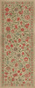 Williamsburg Antique Floral May We Live Together - vinyl floor cloth sizes 30x75, 36x90