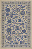 Williamsburg Antique Floral A Solemn Soul - vinyl floor cloth sizes 20x30, 24x36, 30x44