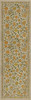 Williamsburg Antique Floral A Lane of Yellow - vinyl floor cloth sizes 24x77, 30x96, 36x115