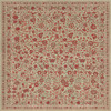 Williamsburg Antique Floral Return Home - vinyl floor cloth sizes 96x96, 120x120