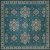 Williamsburg Star Ushak Calm Shades - vinyl floor cloth sizes 96x96, 120x120