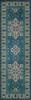 Williamsburg Star Ushak Calm Shades - vinyl floor cloth sizes 24x77, 30x96, 36x115
