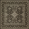 Williamsburg Star Ushak Ray of the Night - vinyl floor cloth sizes 36x36, 48x48