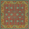 Williamsburg Lotto Ushak Any Lifetime - vinyl floor cloth sizes 60x60, 72x72