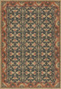 Williamsburg Lotto Ushak Description of Love - vinyl floor cloth sizes 96x140, 120x175