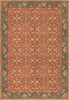 Williamsburg Lotto Ushak A Fire in my Hand - vinyl floor cloth sizes 96x140. 120x175