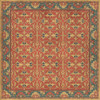 Williamsburg Lotto Ushak A Fire in my Hand - vinyl floor cloth sizes 96x96, 120x120