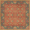 Williamsburg Lotto Ushak A Fire in my Hand - vinyl floor cloth sizes 60x60, 72x72