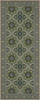 Williamsburg Antiquary Fly Leaf - vinyl floor cloth size 36x90