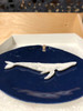 Scallop Shell Ornament - blue whale