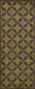 Classic Pattern 54 Cosmic Ray - vinyl floor cloth sizes 30x75, 36x90