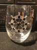 stemless wine glass with ships wheel