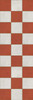 Classic Pattern 7 Checked Out (lightly distressed) - vinyl floor cloth size 32x96