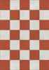 Classic Pattern 7 Checked Out (lightly distressed) - vinyl floor cloth sizes 21x30, 24x36, 30x42, 43x60, 48x67, 54x76