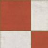 Classic Pattern 7 Checked Out (lightly distressed) - vinyl floor cloth sample