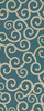 Classic Pattern 4 Tsunami lightly distressed vinyl floor cloth sizes 30x75, 36c90