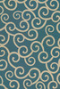 Classic Pattern 4 Tsunami lightly distressed vinyl floor cloth sizes 20x30, 24x36, 30x44, 38x56
