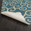 Classic Pattern 4 Tsunami lightly distressed vinyl floor cloth underside