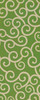 Classic Pattern 4 Sea of Green lightly distressed vinyl floor cloth sizes 30x75, 36x90