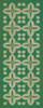 Classic Pattern 3 The Emerald City (lightly distressed) - vinyl floor cloth sizes 30x75, 36x90