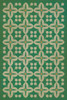 Pattern 3 The Emerald City lightly distressed vinyl floor cloth sizes  20x30, 24x36, 30x44, 38x56, 52x76, 70x102