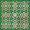 Classic Pattern 3 The Emerald City (lightly distressed) - vinyl floor cloth sizes 96x96, 120x120