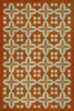 Classic Pattern 3 The Poppy Field lightly distressed vinyl floor cloth sizes  20x30, 24x36, 30x44, 38x56, 52x76, 70x102,