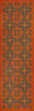 Pattern 3 Red Rum (lightly distressed) - vinyl floor cloth sizes 26x83, 36x115