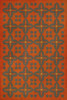 Pattern 3 Red Rum lightly distressed vinyl floor cloth sizes  20x30, 24x36, 30x44, 38x56, 52x76, 70x102
