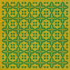 Classic Pattern 3 Follow the Yellow Brick Road lightly distressed vinyl floor cloth  sizes 60x60, 72x72