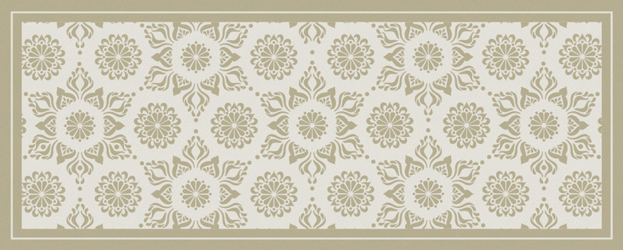 Sand Indian Flower vinyl floor mat 