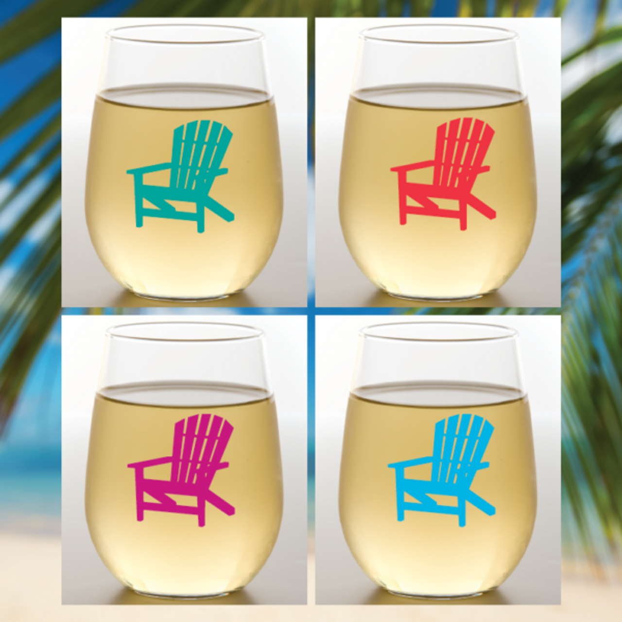 Shatterproof wine glasses (set of 4) adirondack chairs Shatterproof wine glasses (set of 4) adirondack chairs