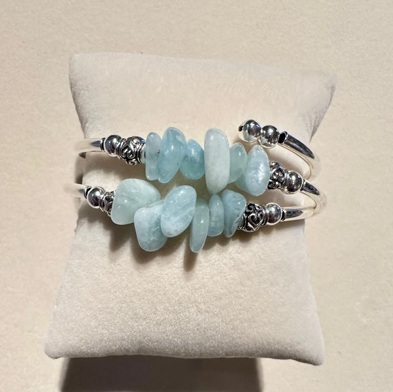 Heavenly - Aquamarine Nugget Bracelet