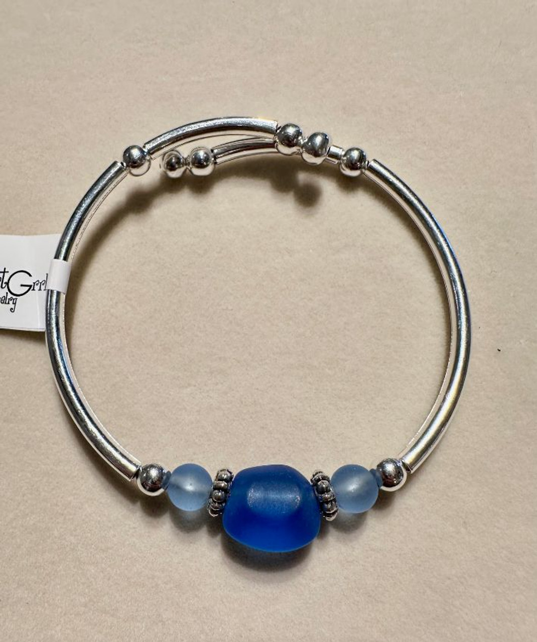 Sapphire Sea Glass Bracelet