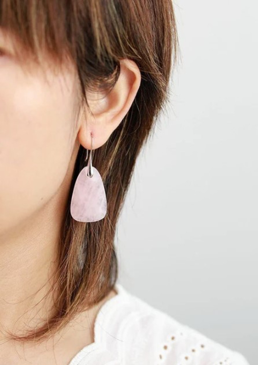 Rose Quartz Protection Drop earrings Rose Quartz Protection Drop earrings