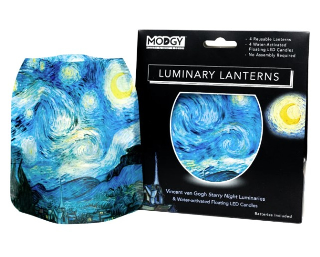 Vincent Van Gogh Starry Night Luminary set of 4