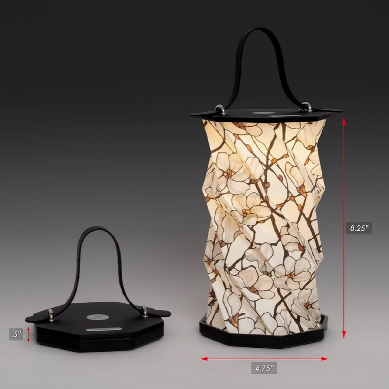 modgy tiffany magnolia led origami lantern