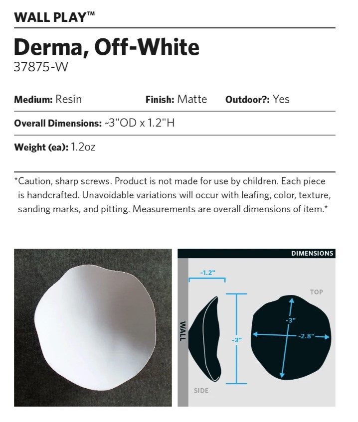 Wall Play Derma Off-White set of 10