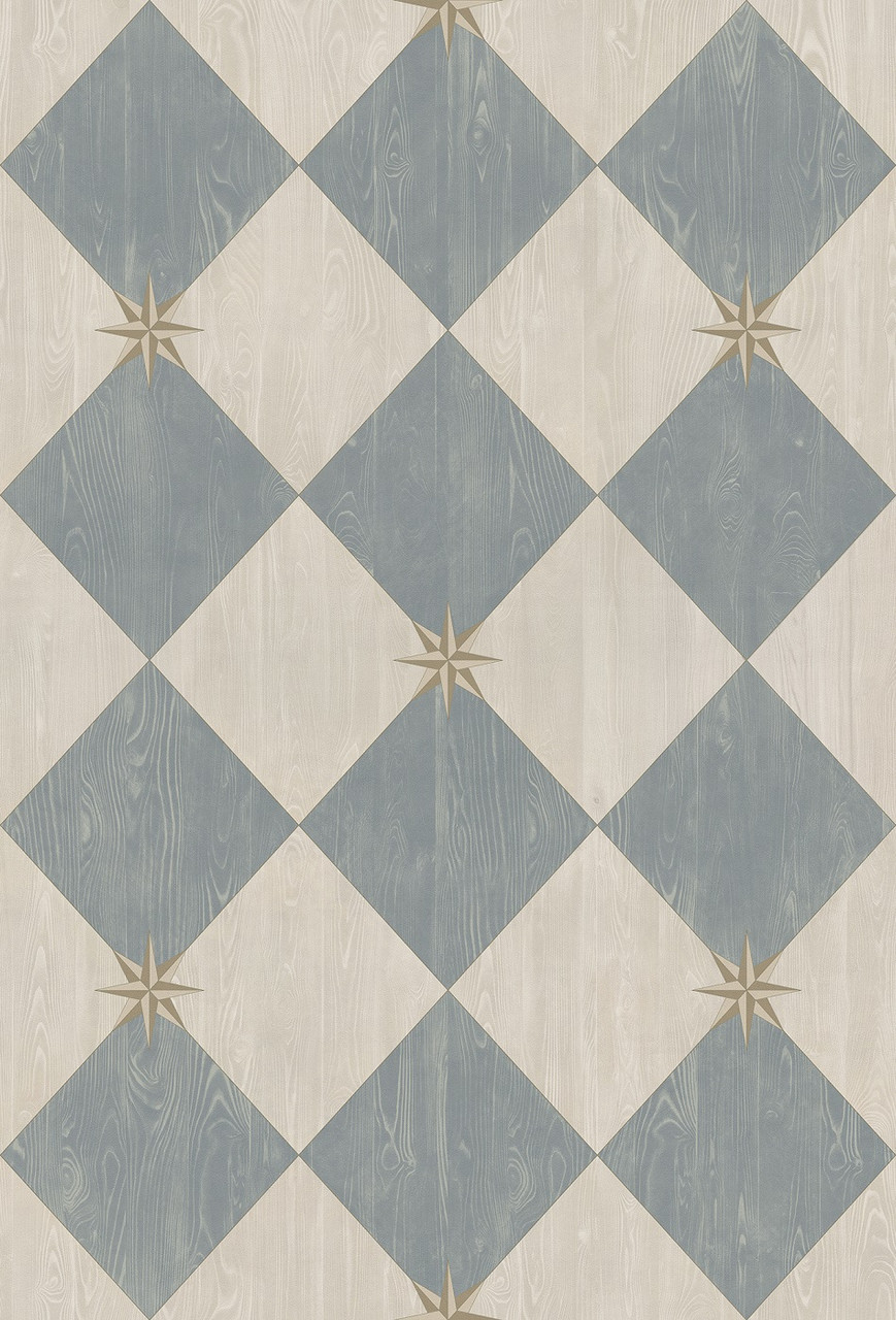 Williamsburg Compass Diamond Garden Fountain - vinyl floor cloth size 38x56