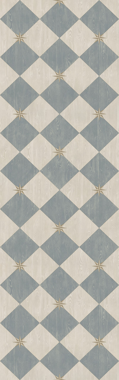 Williamsburg Compass Diamond Garden Fountain - vinyl floor cloth size 36x115