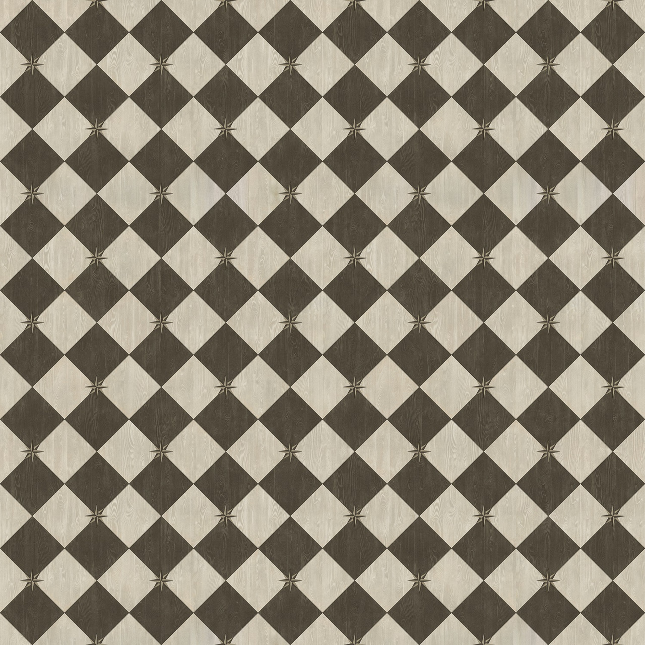 Williamsburg Compass Diamond Garden Allee - vinyl floor cloth size 120x120