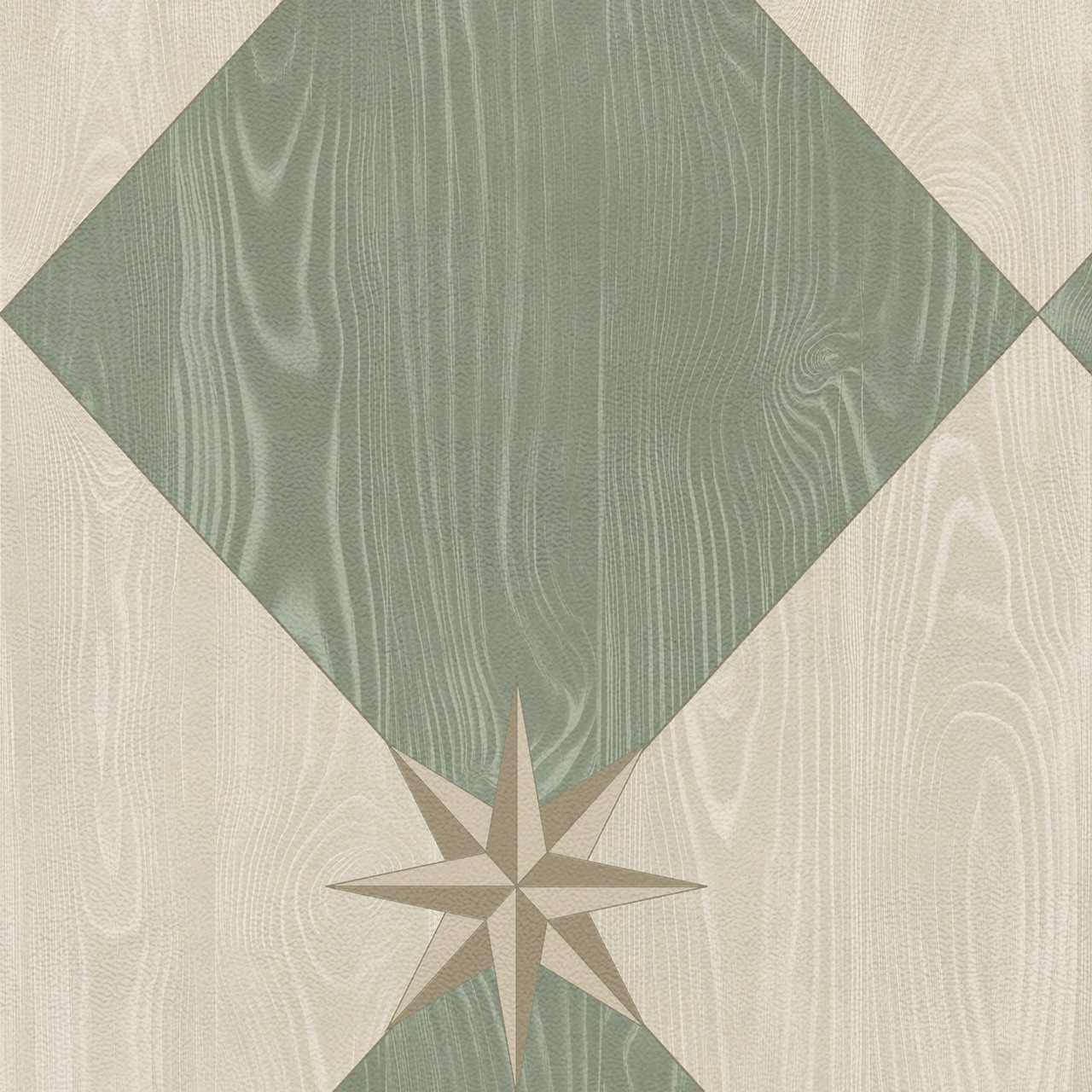 Williamsburg Compass Diamond Garden Arbor - vinyl floor cloth swatch sample