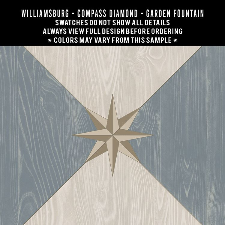 williamsburg compass diamond garden fountain swatch