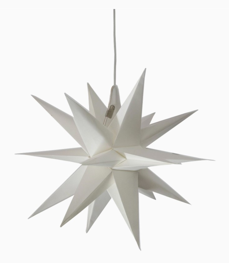 Moravian Star 12" White Paper Lantern Star