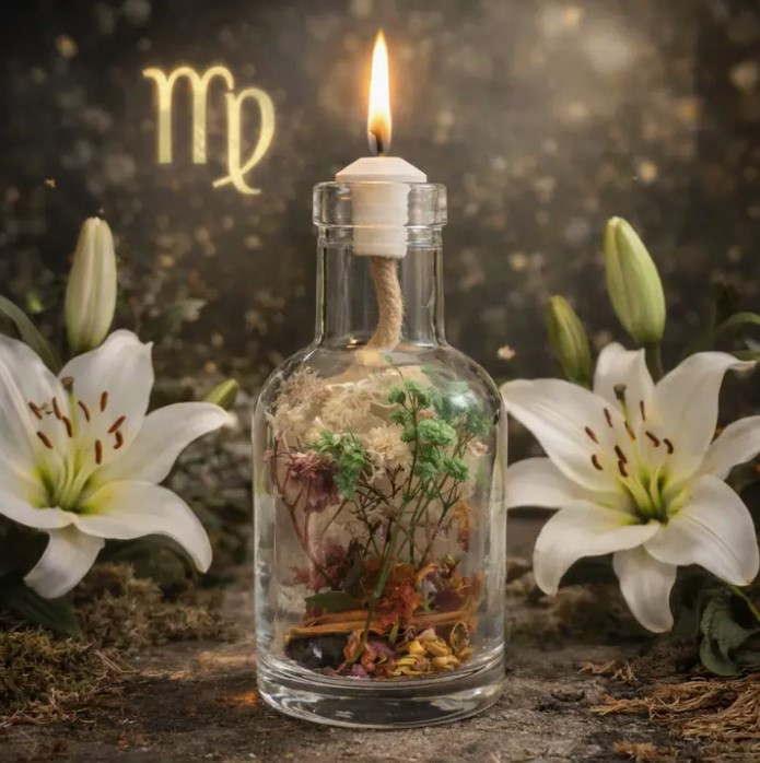 Virgo oil candle