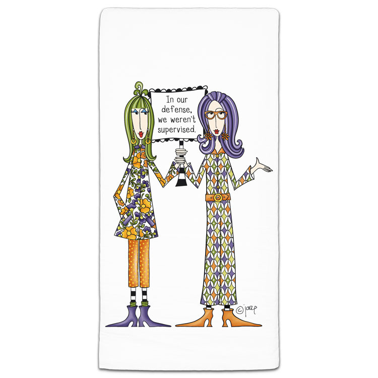 dolly mama tea towel in our defense 