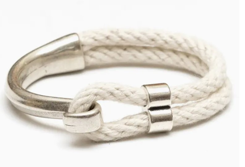 Hampstead - Ivory/Silver - Nautical Rope Bracelet