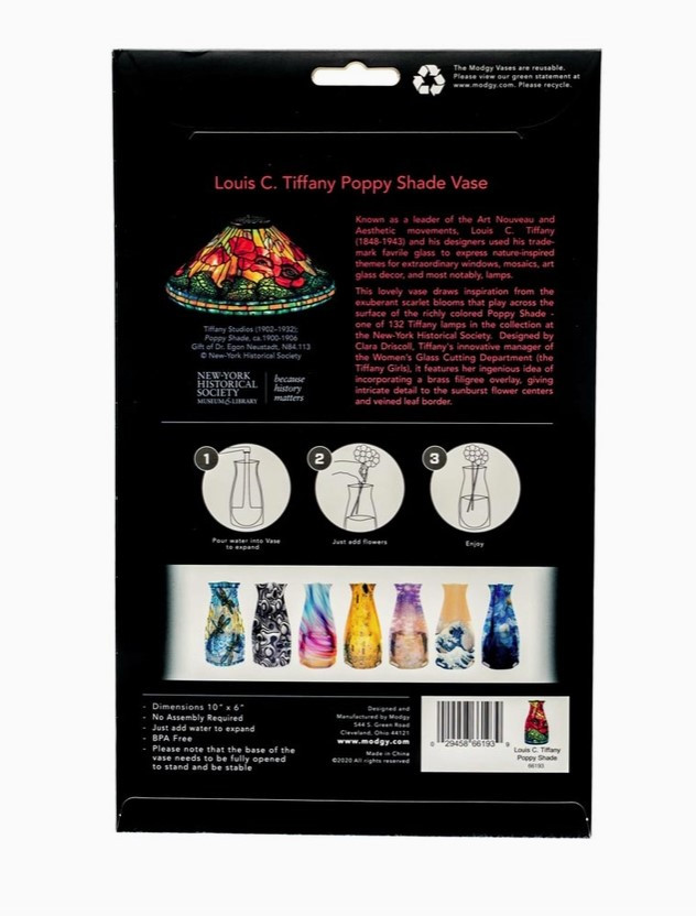 Modgy Expandable Vase - Louis C. Tiffany Poppies