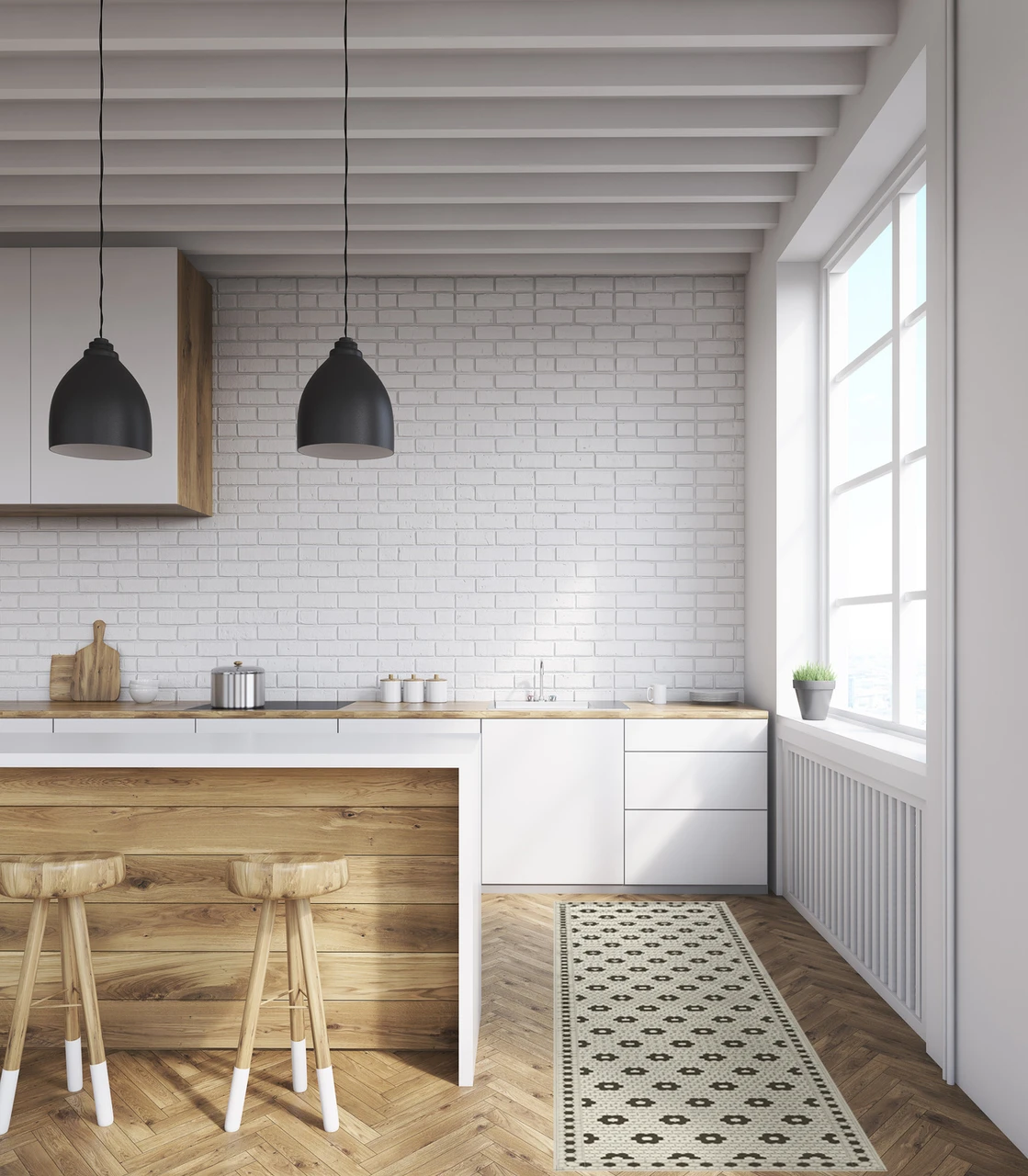 Petite Fleur_N vinyl floor mat rug