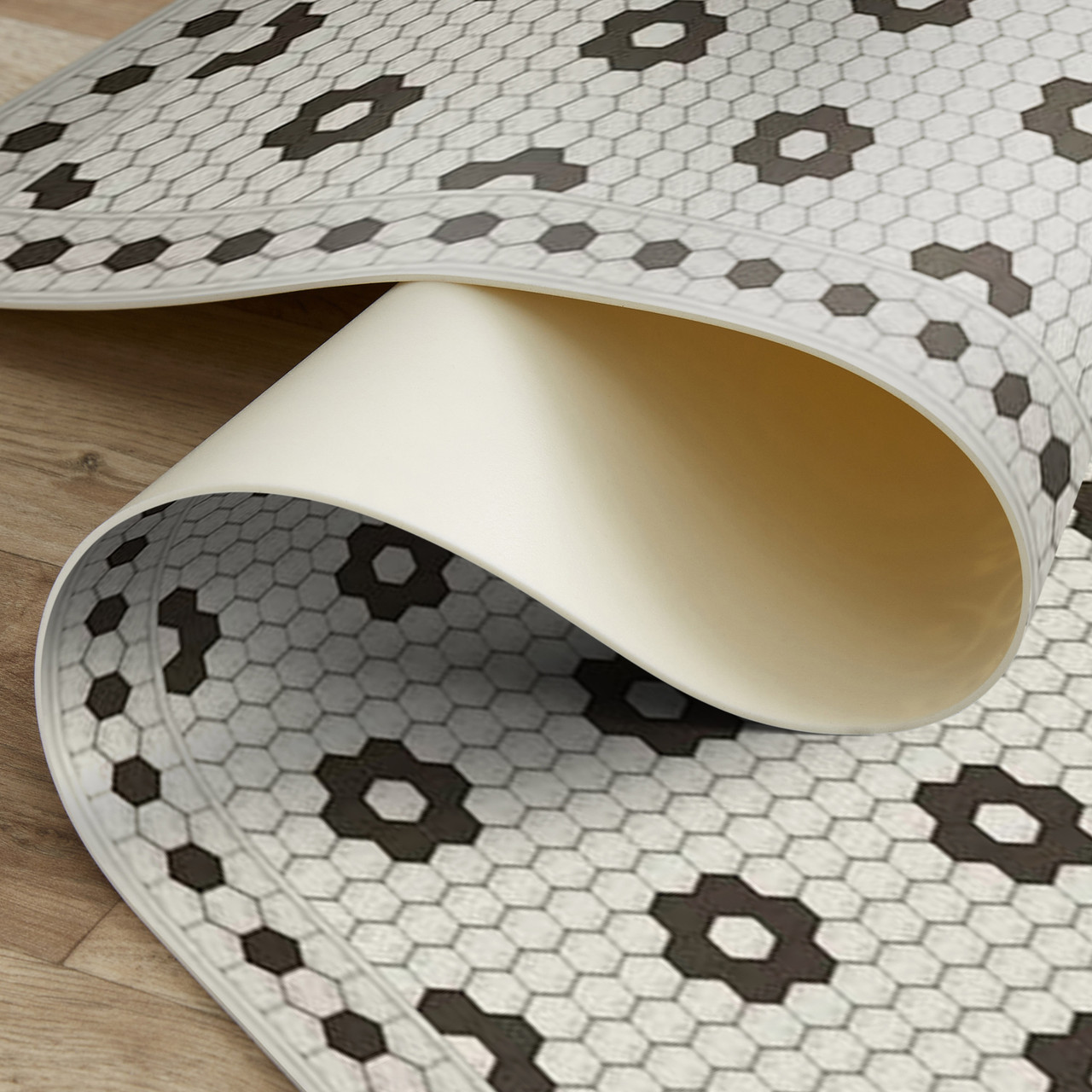 Petite Fleur_N vinyl floor mat rug